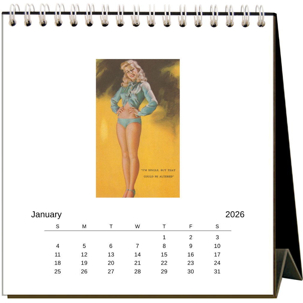 Pin Ups 2026 Desk Calendar