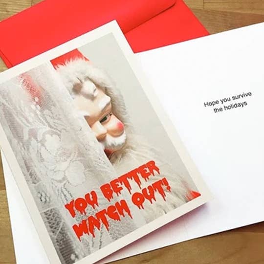 You Better Watch Out, Creepy Santa Card