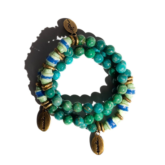 Apatite Sands Beaded Bracelet