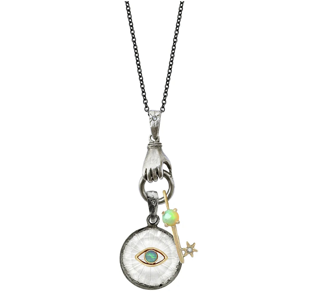 Single Hand Charm Holder Necklace