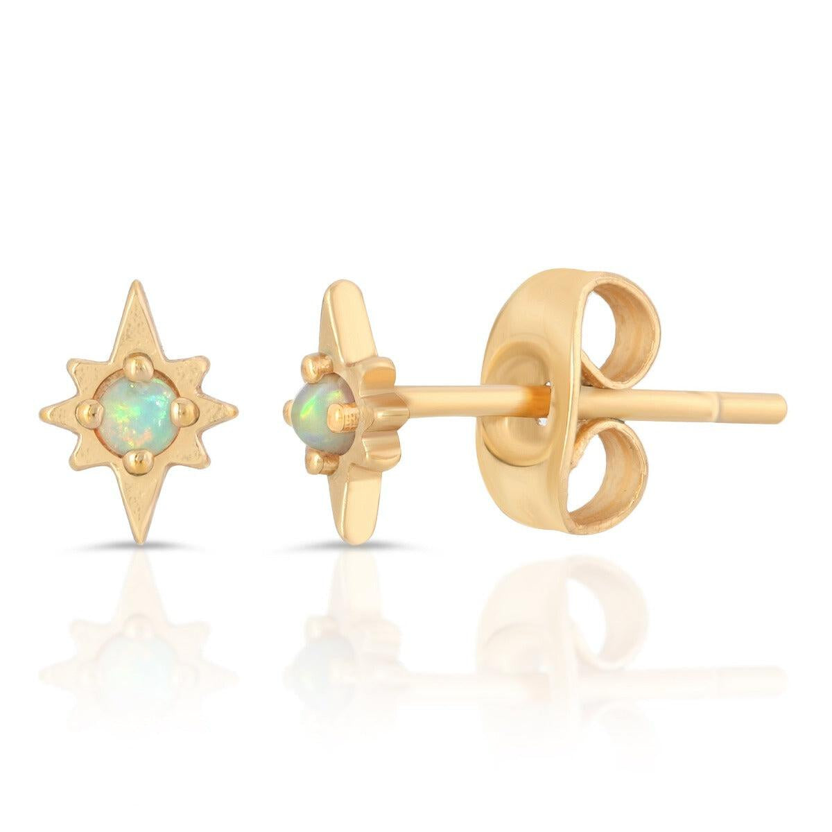 Tiny Opal Starburst Studs