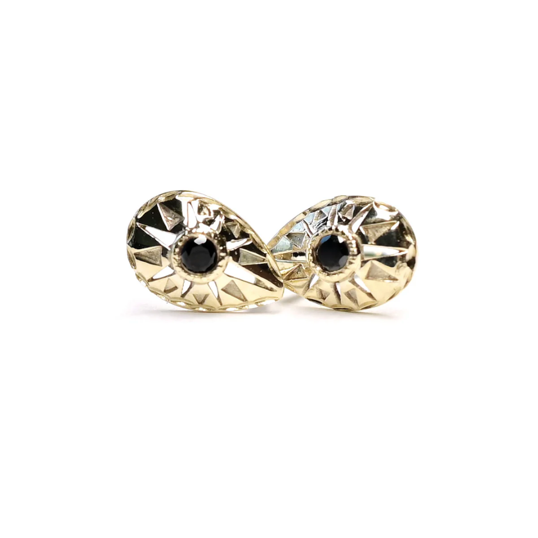 Arisaig Studs Black Diamond