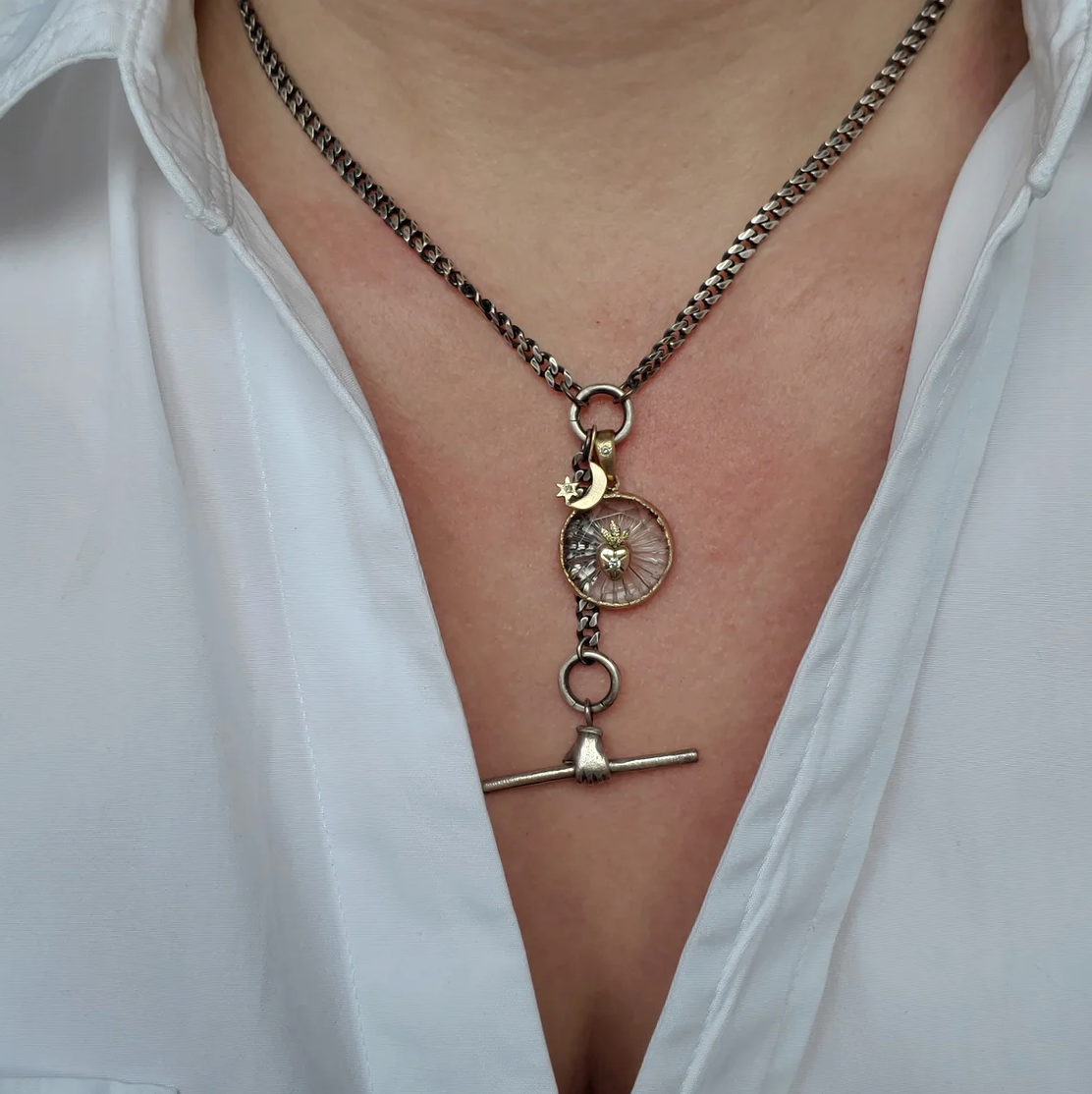 Toggle Hand Charm Holder Necklace