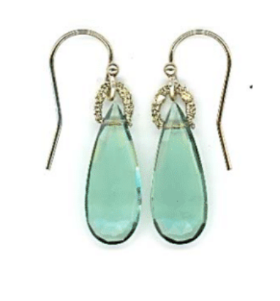 Long Drop Indocolite Woven Earrings