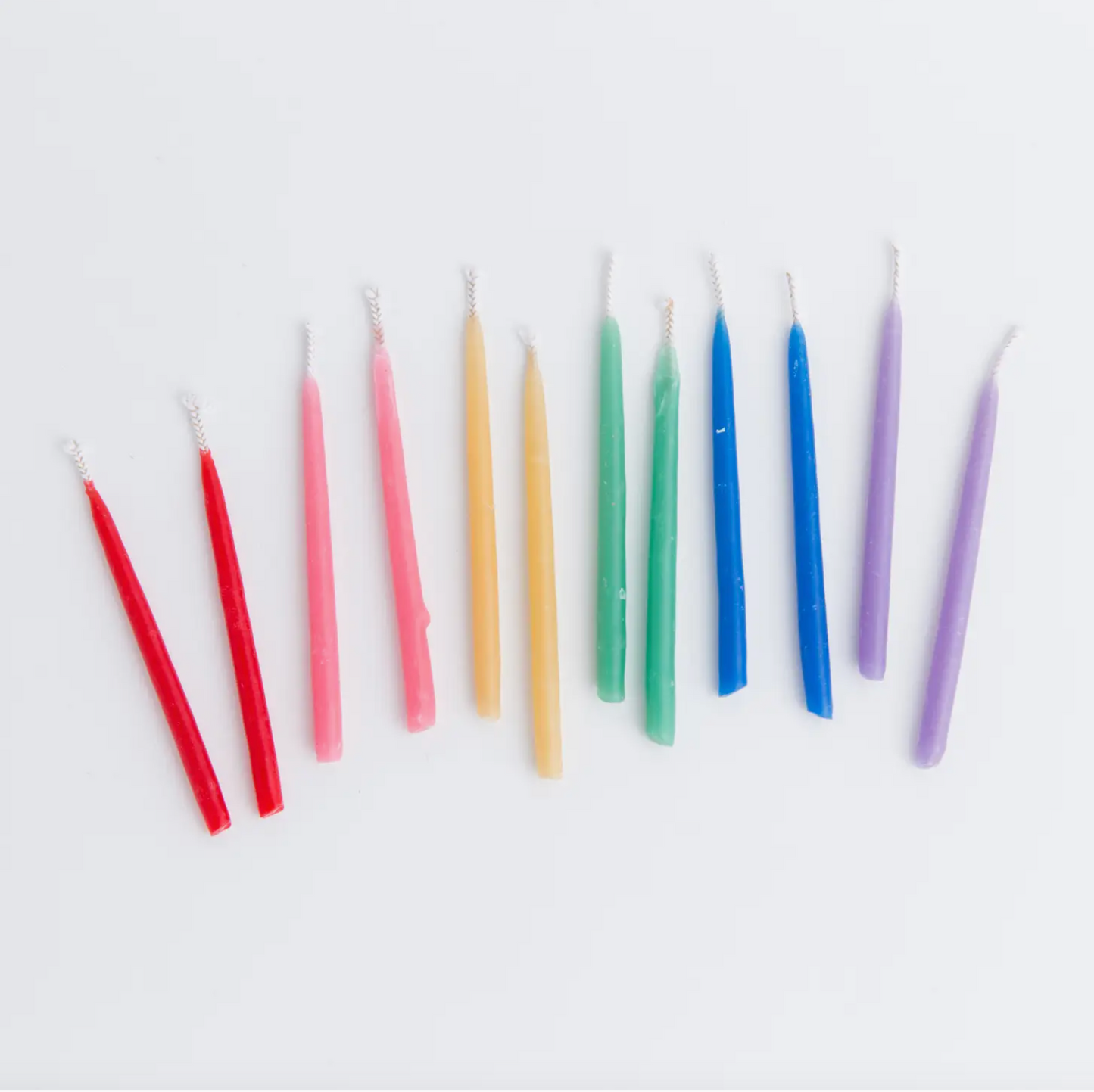 Short Beeswax Birthday Candles (Rainbow)
