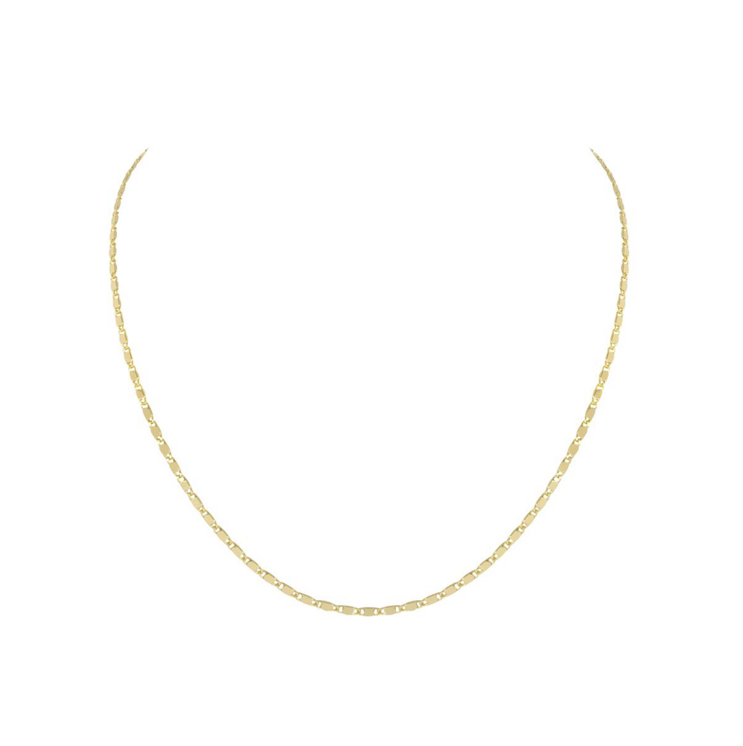 Shimmer Flat Chain Necklace