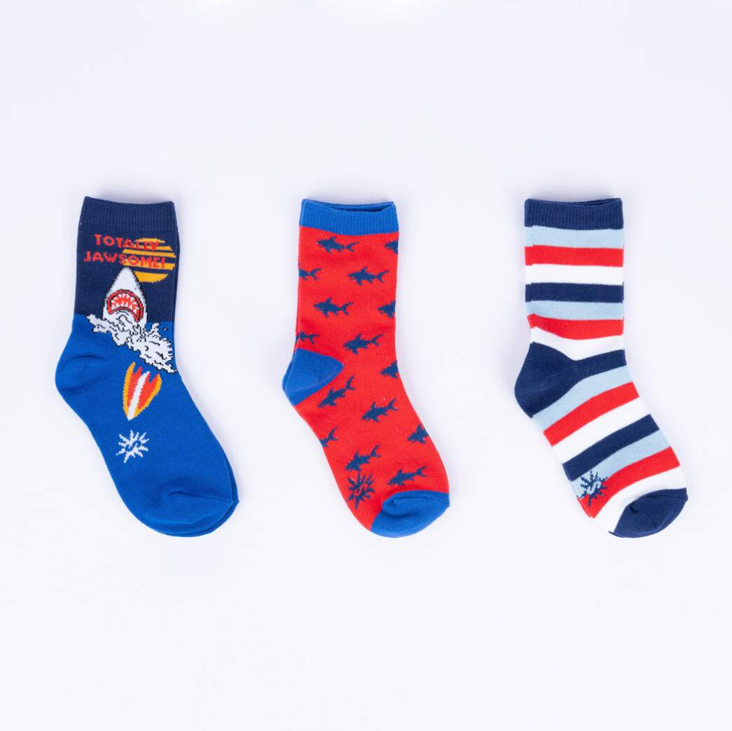 Totally Jawsome! Junior Crew Sock Pack