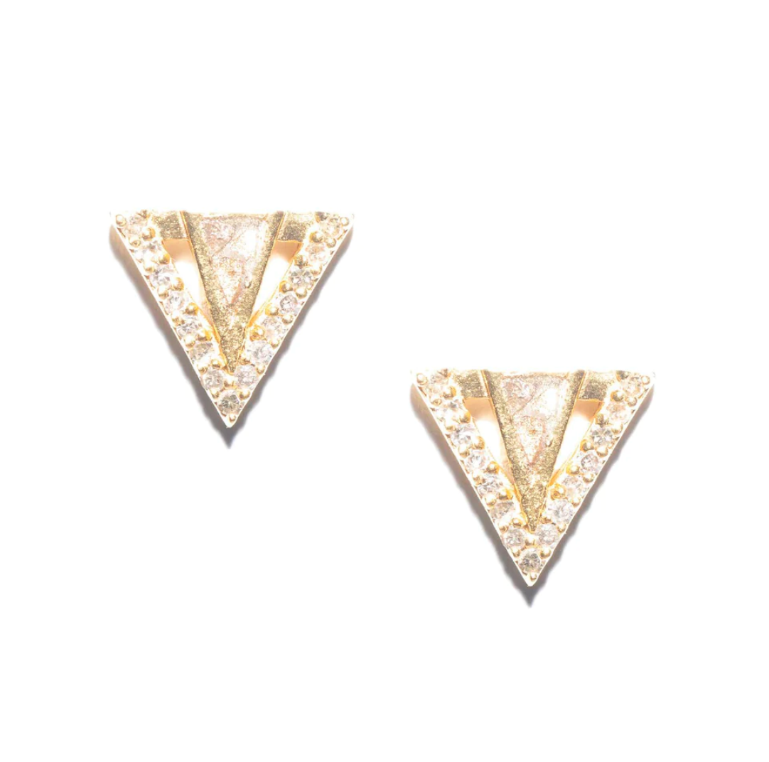 Enkel Pave Diamond Studs