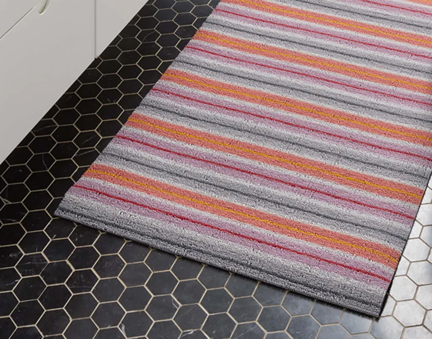 Bon Bon Ribbon Stripe Shag Mat