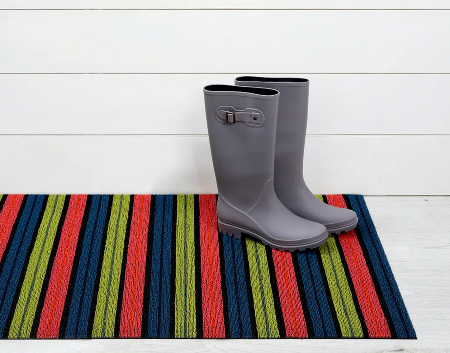 Limelight Ribbon Stripe Shag Mat