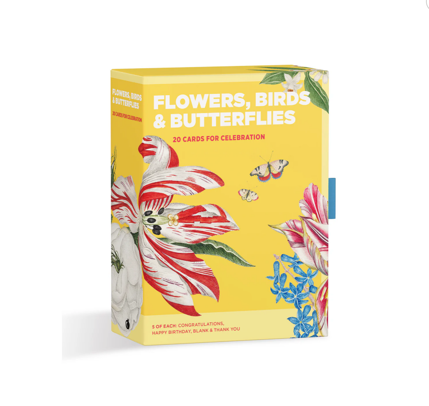 Flowers, Birds, & Butterflies Celebrations Boxed Notecard