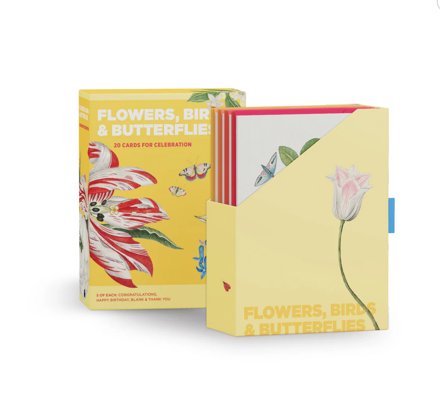 Flowers, Birds, & Butterflies Celebrations Boxed Notecard