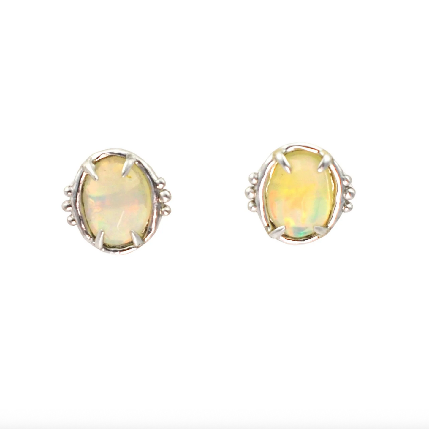Opal Sterling Silver Studs