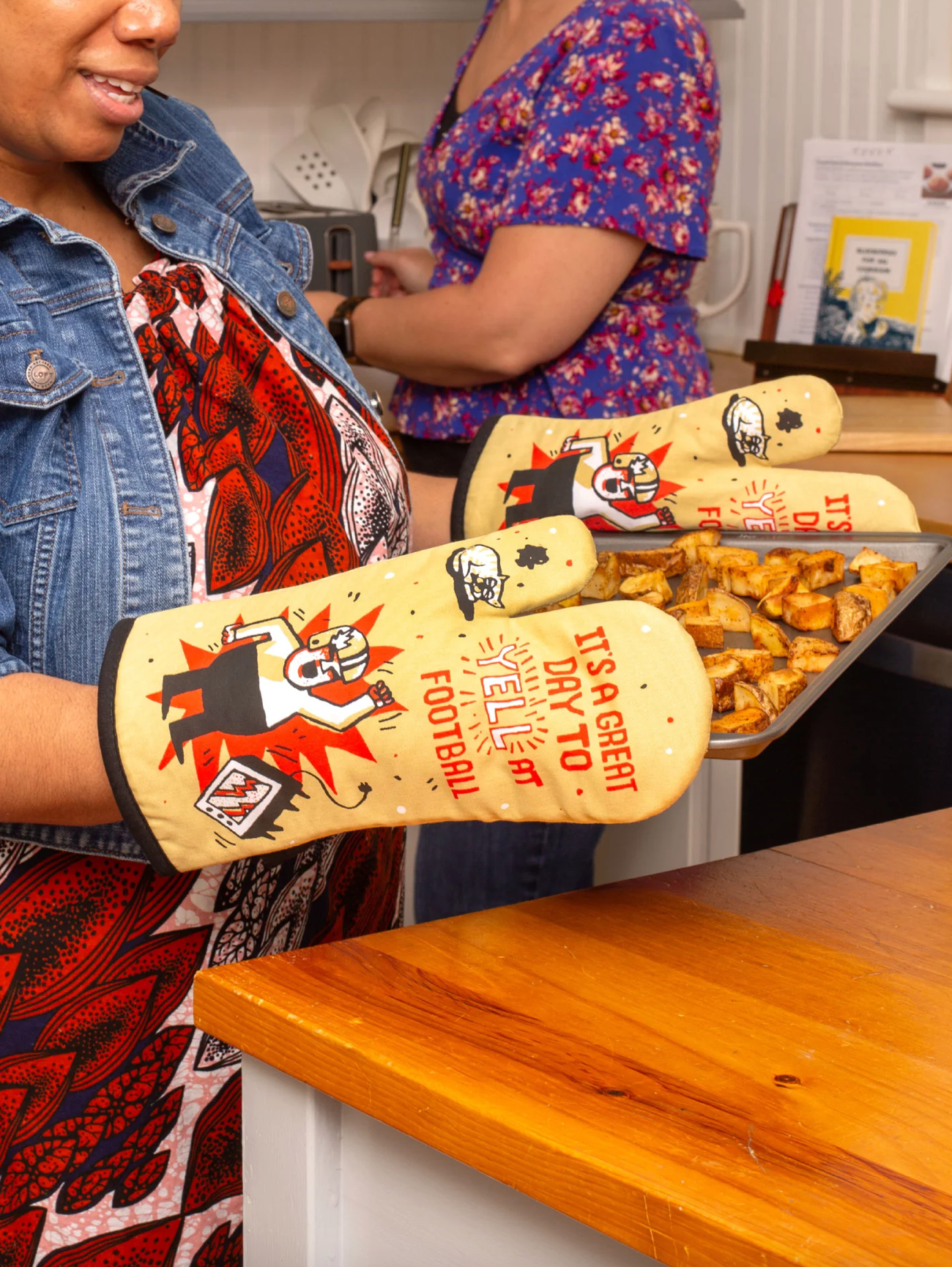 Yell At Football Oven Mitt