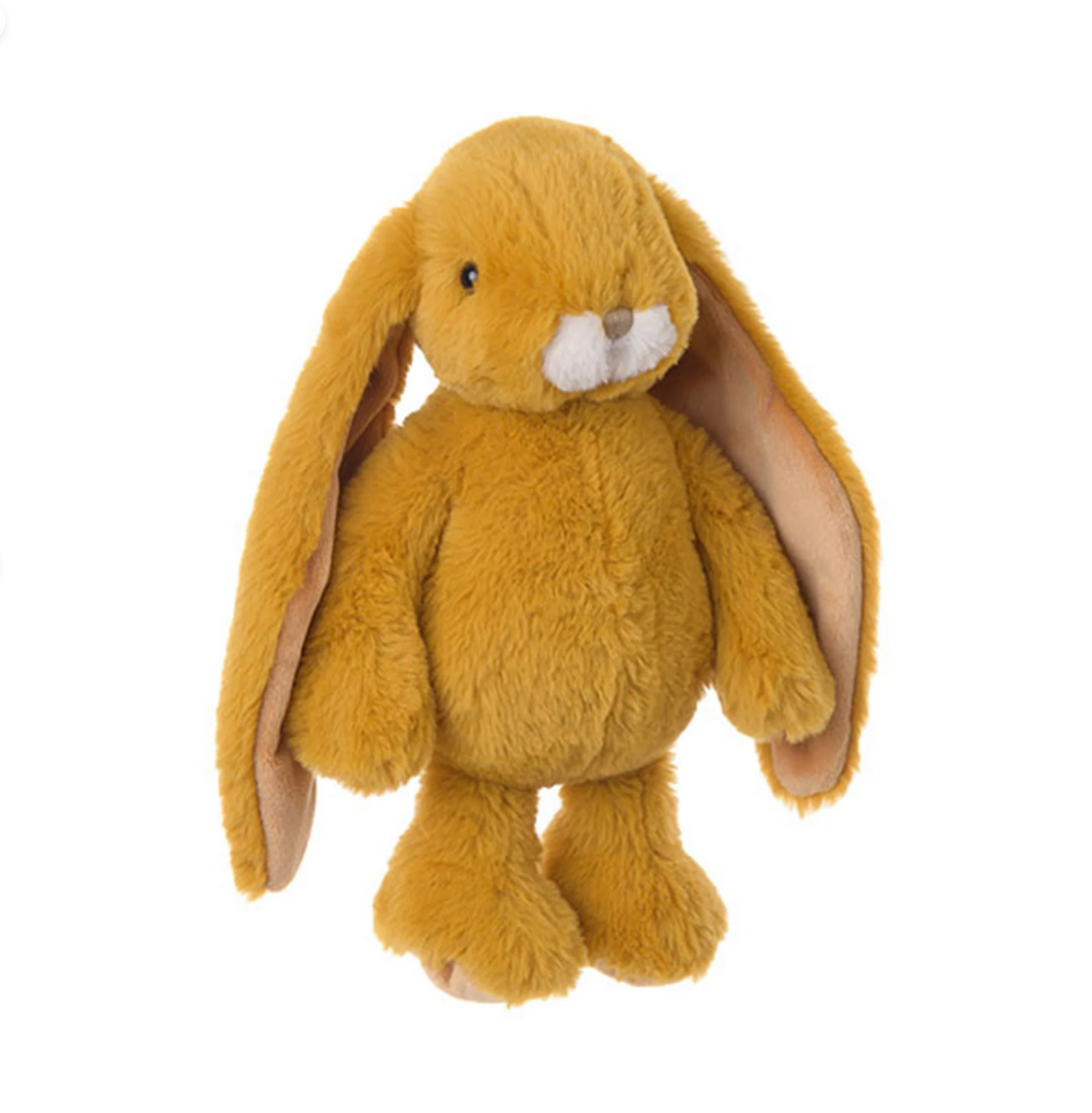 Plush toy rabbit with long ears on a white background