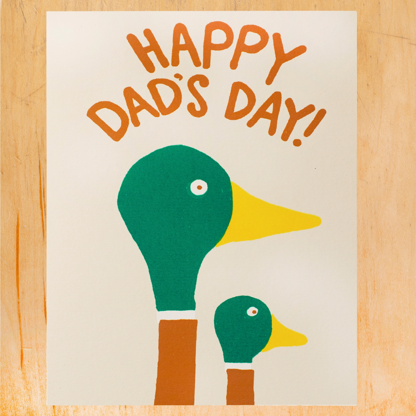Dad's Day Duck Riso Card