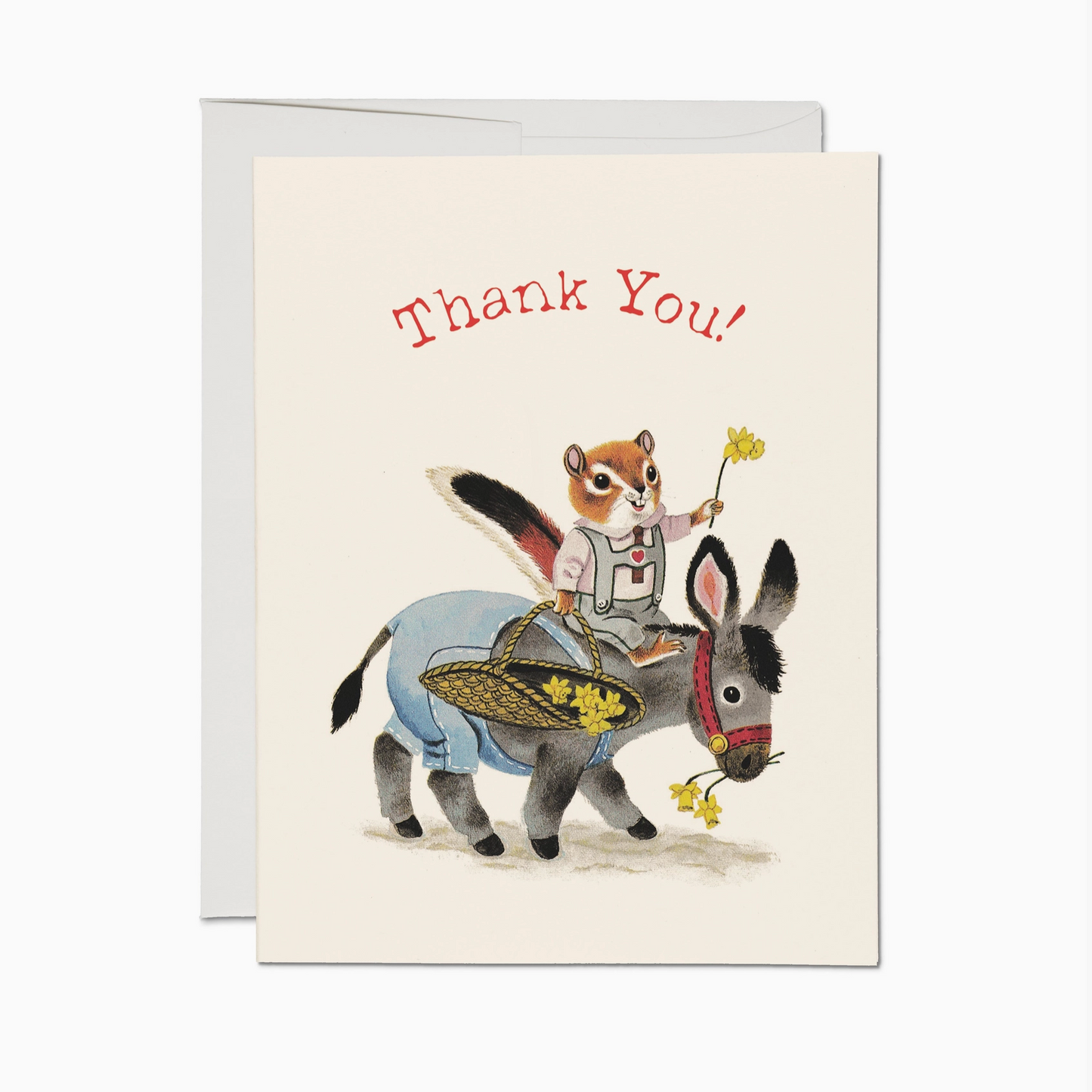 Chipmunk and Donkey Thank You Card