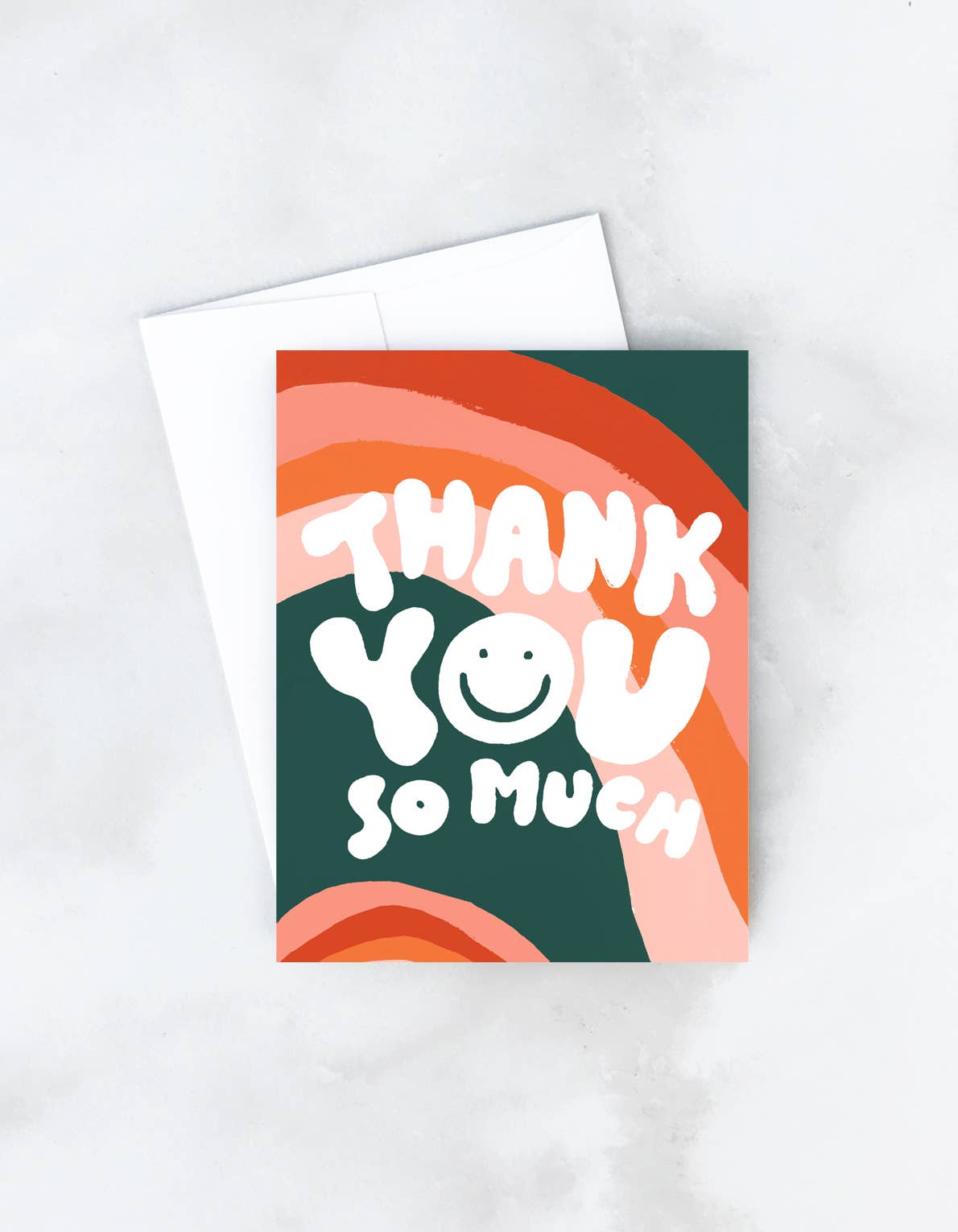 Wavy Thank You Greeting Card, Set of 8
