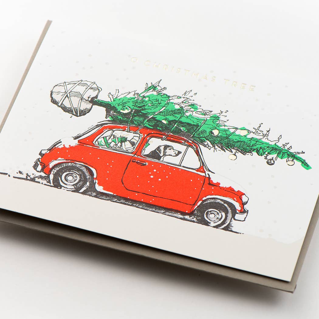 O Christmas Tree Dog Card