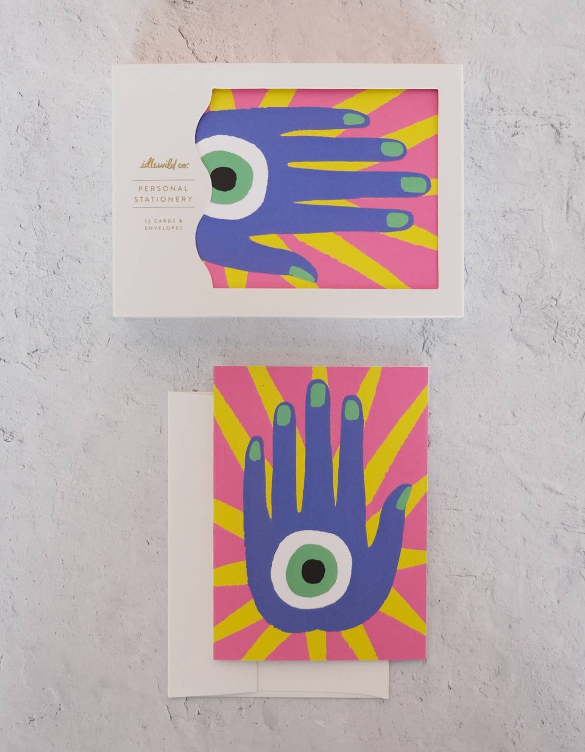 Hamsa Star Notecards, Boxed Set of 12