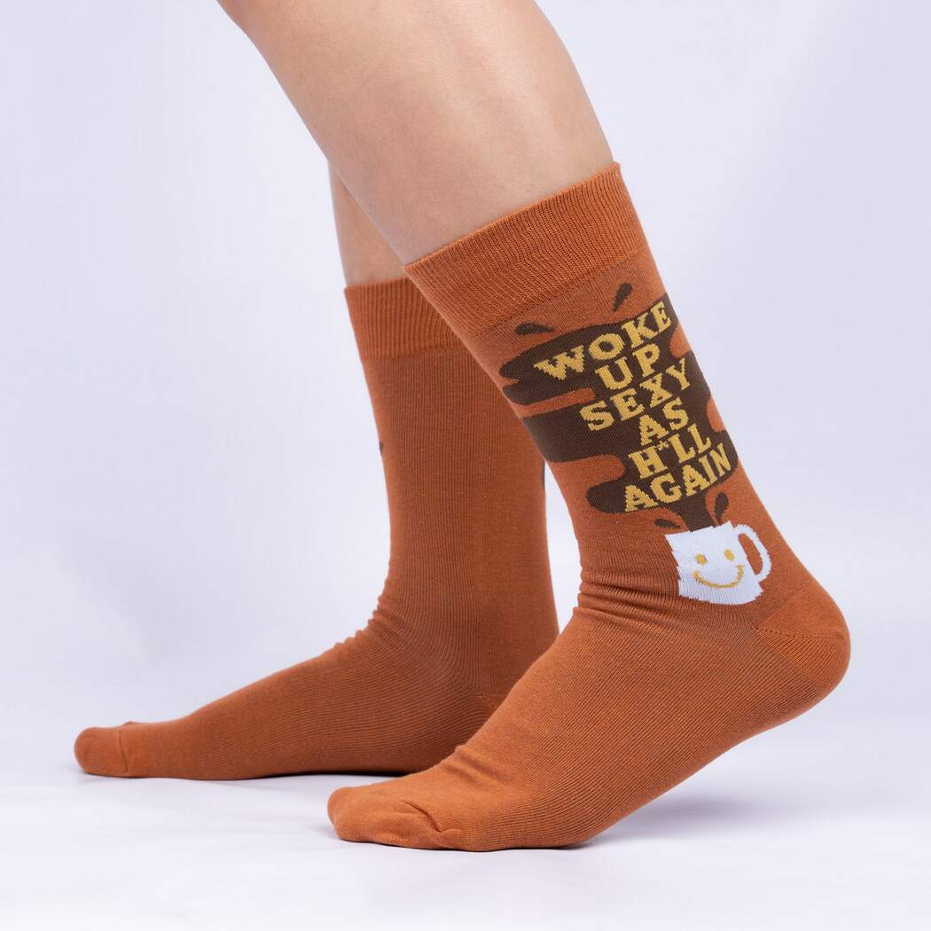 Woke Up Sexy As Hell Again Crew Socks
