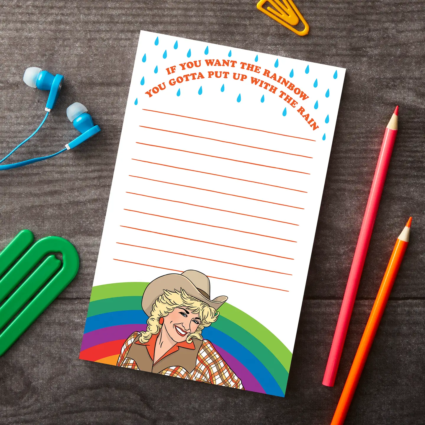 Cowgirl Rainbow Notepad