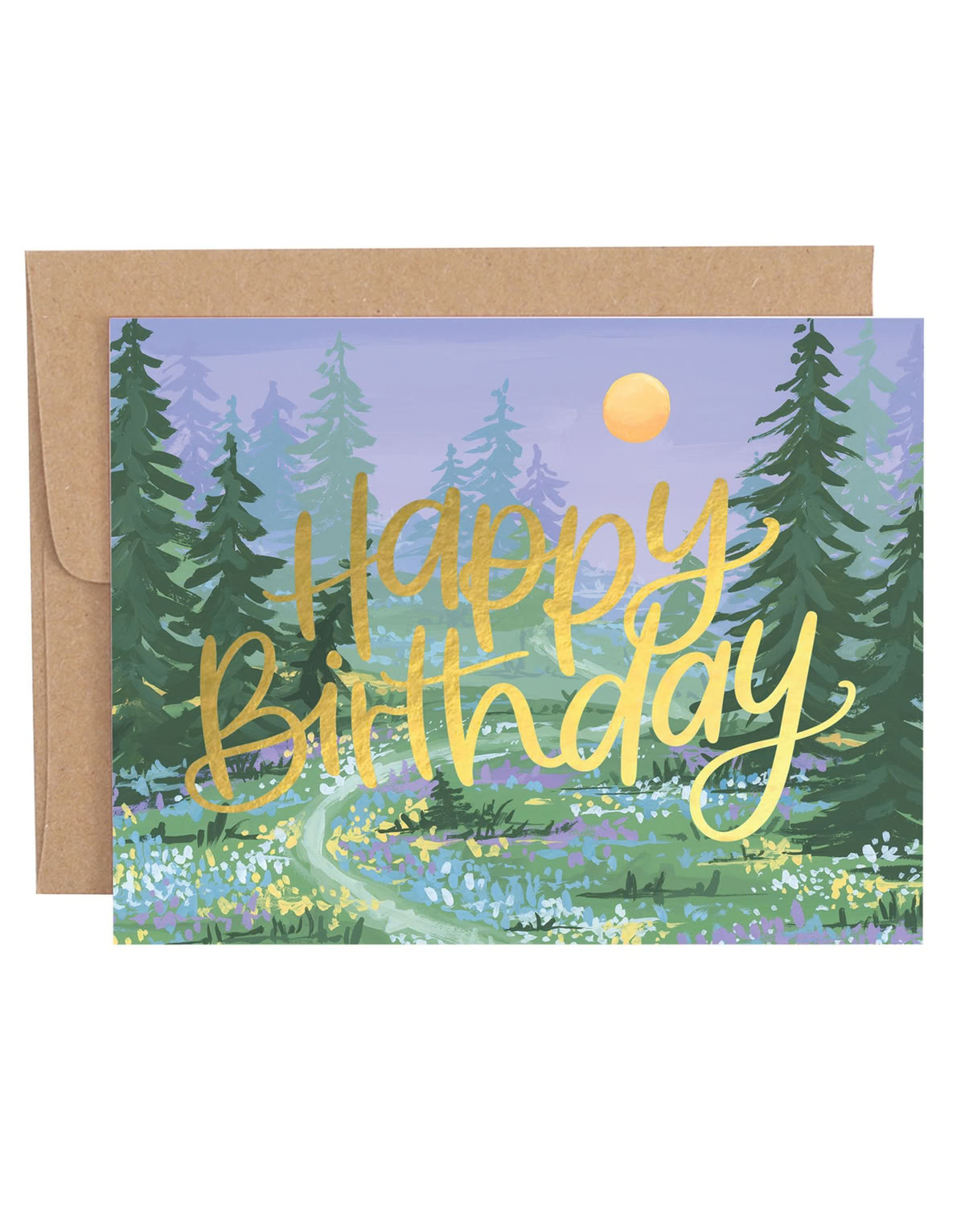 Twilight Garden Birthday Card