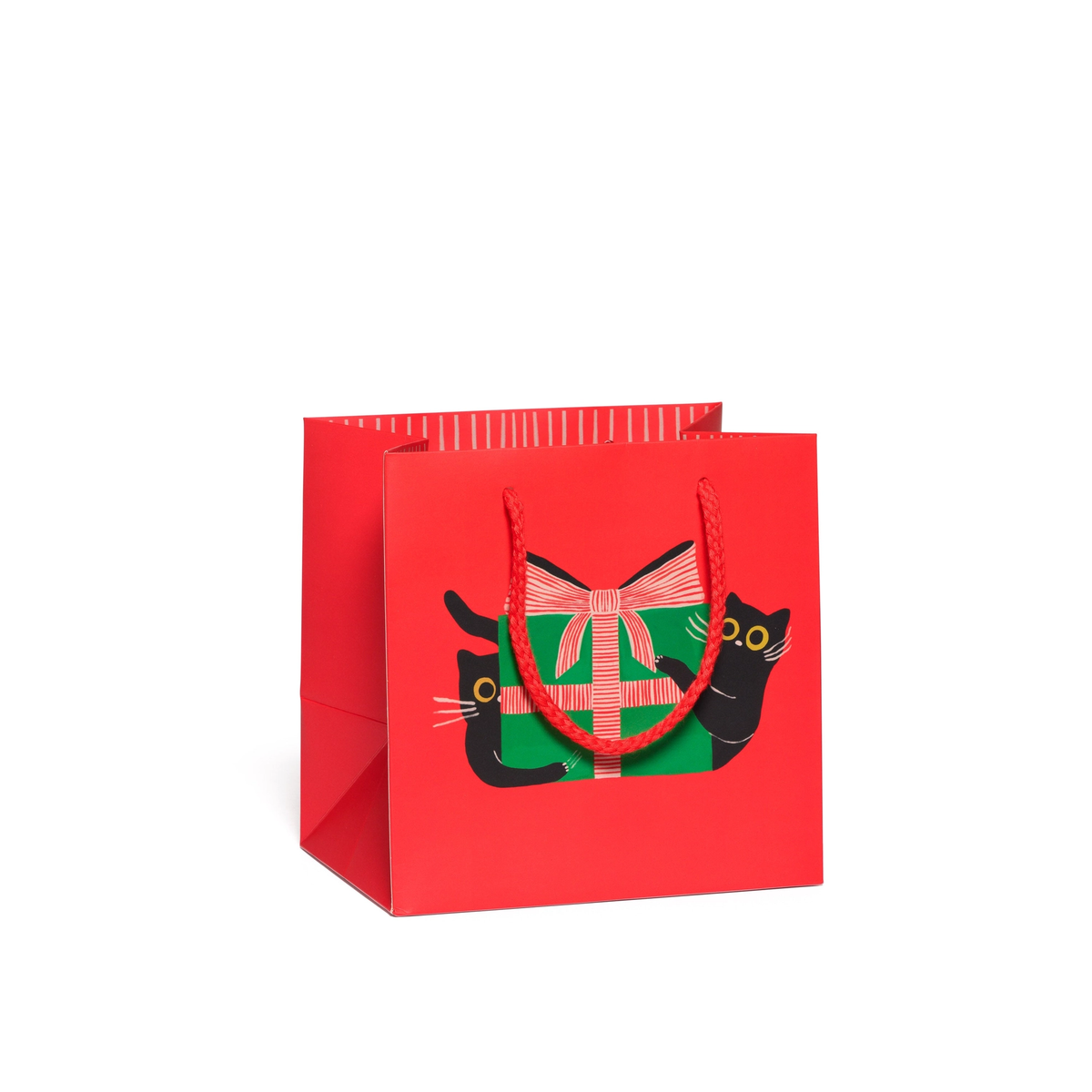 Holiday Black Cat Gift Bag, SM