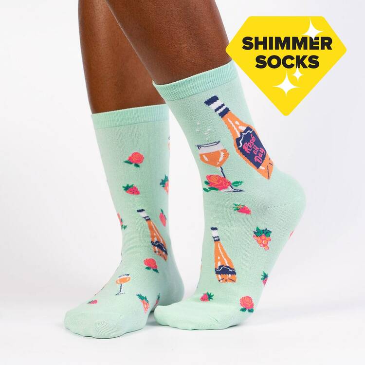 Rose All Day Crew Socks