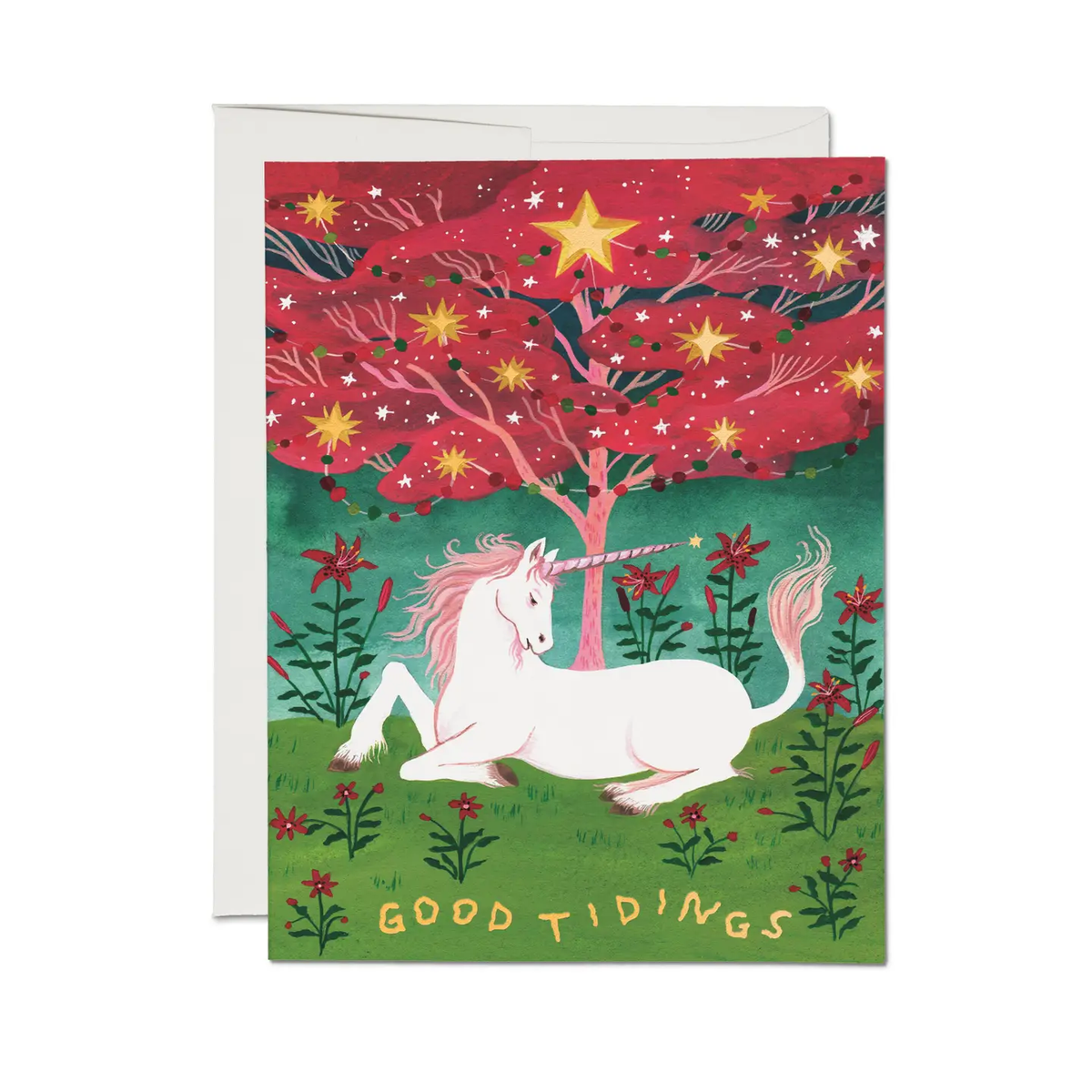 Good Tidings Unicorn (Foil) Card