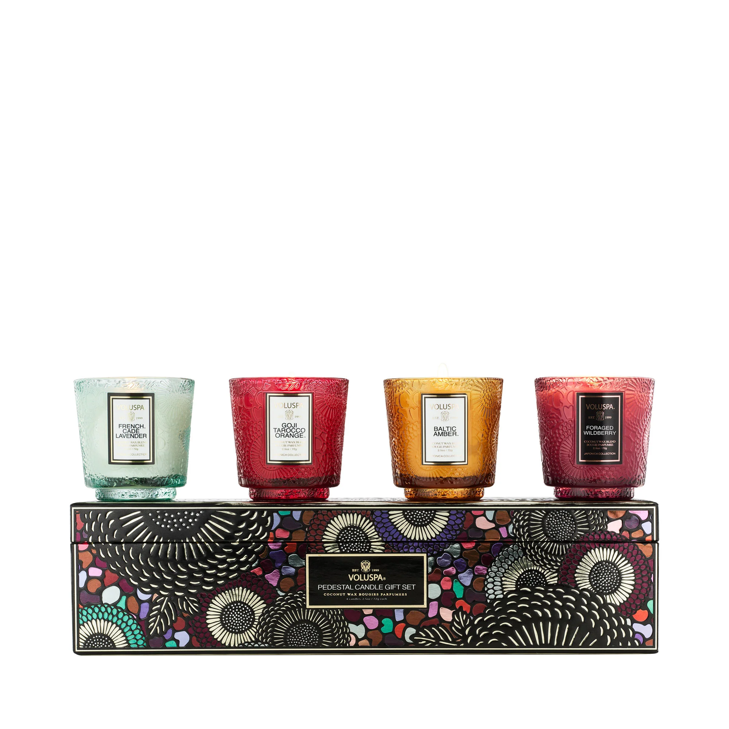 4 Piece Mini Pedestal Candle Set