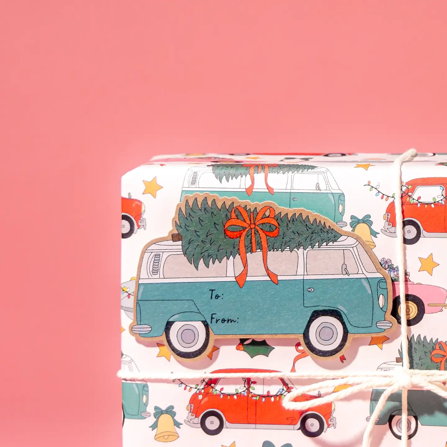 Holiday Bus Sticker Tags