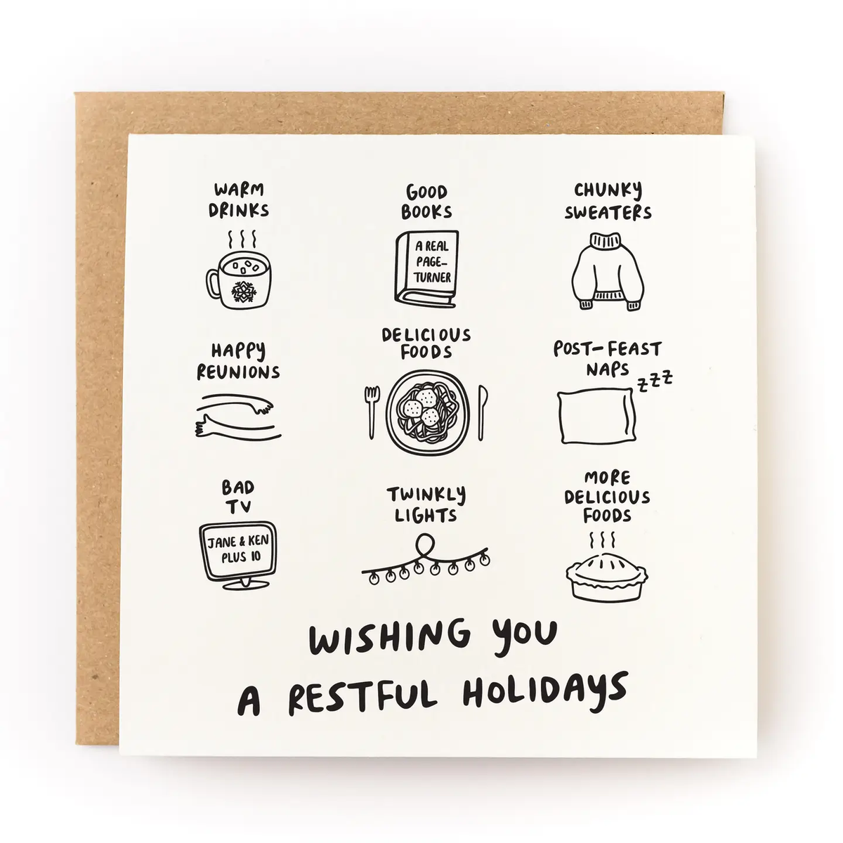 Wishing A Restful Holidays Card