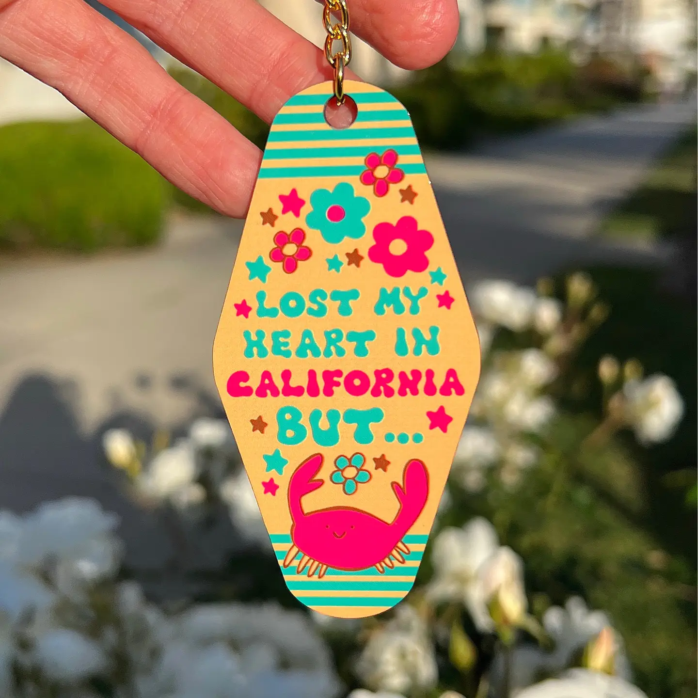 Lost My Heart in California Keychain