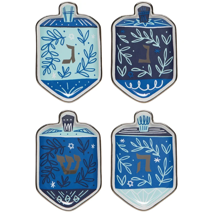 Hanukkah Dreidels Dipping Dish