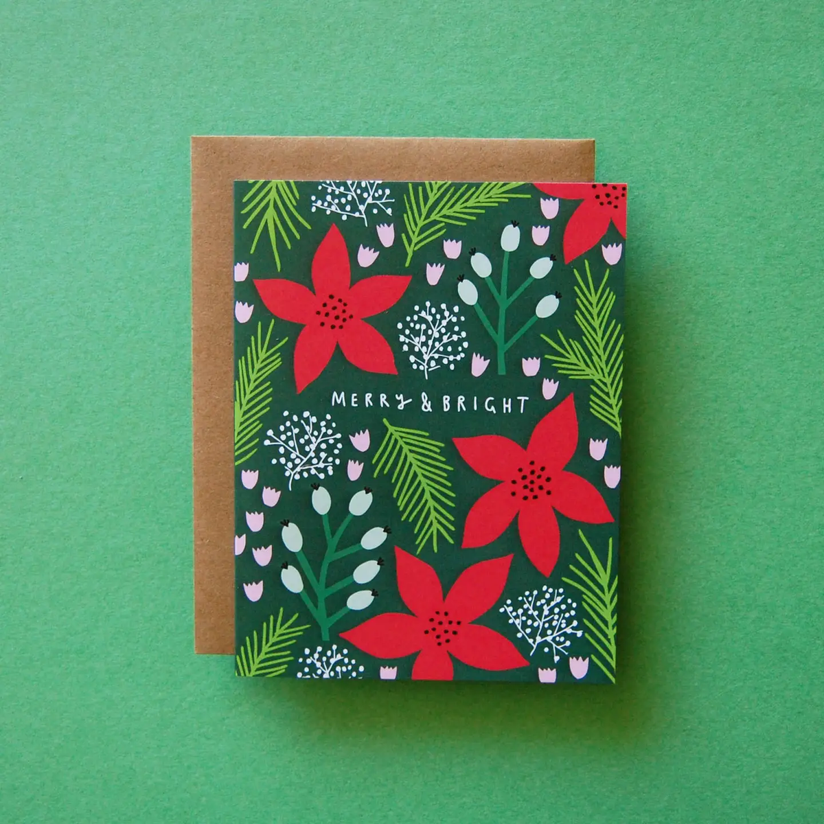 Poinsettias Card, Set of 8