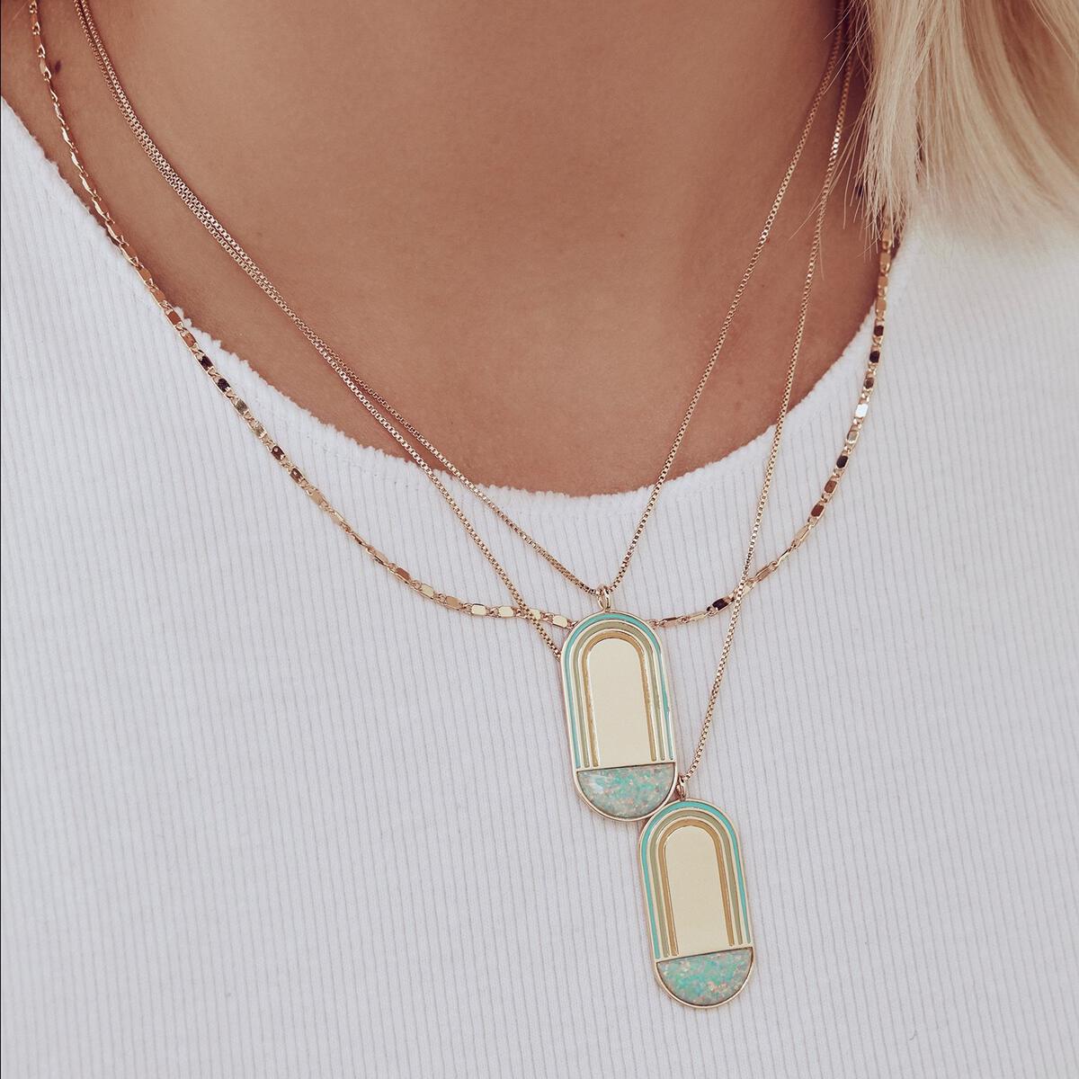 Shimmer Flat Chain Necklace