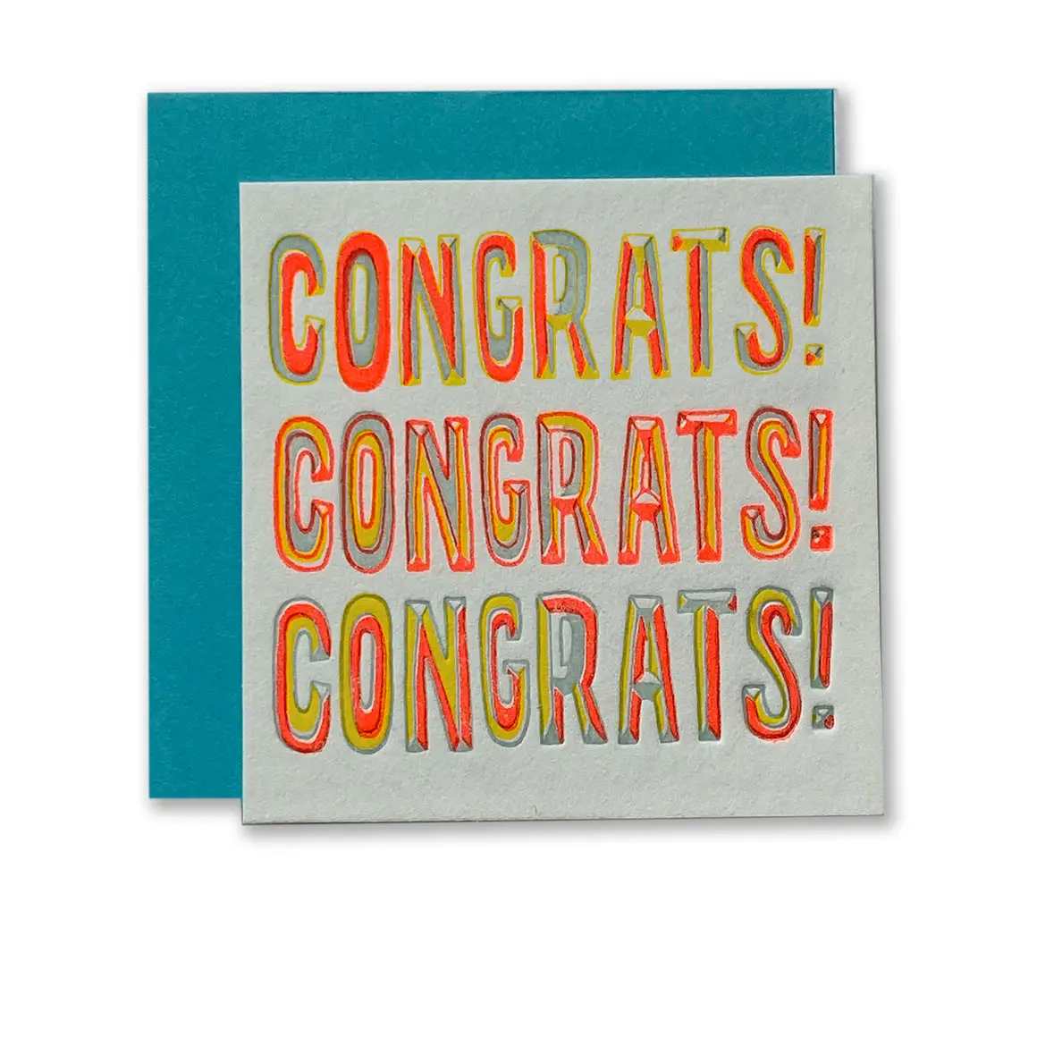 Congrats x 3 Tiny Card