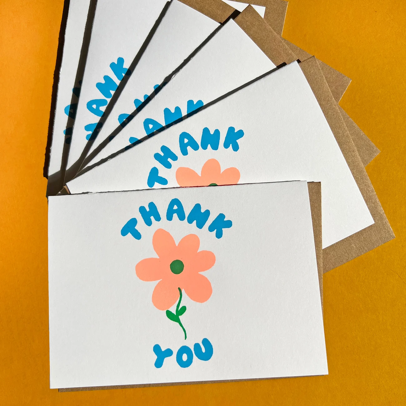 Flower Thank You Notecard Box Set of 6