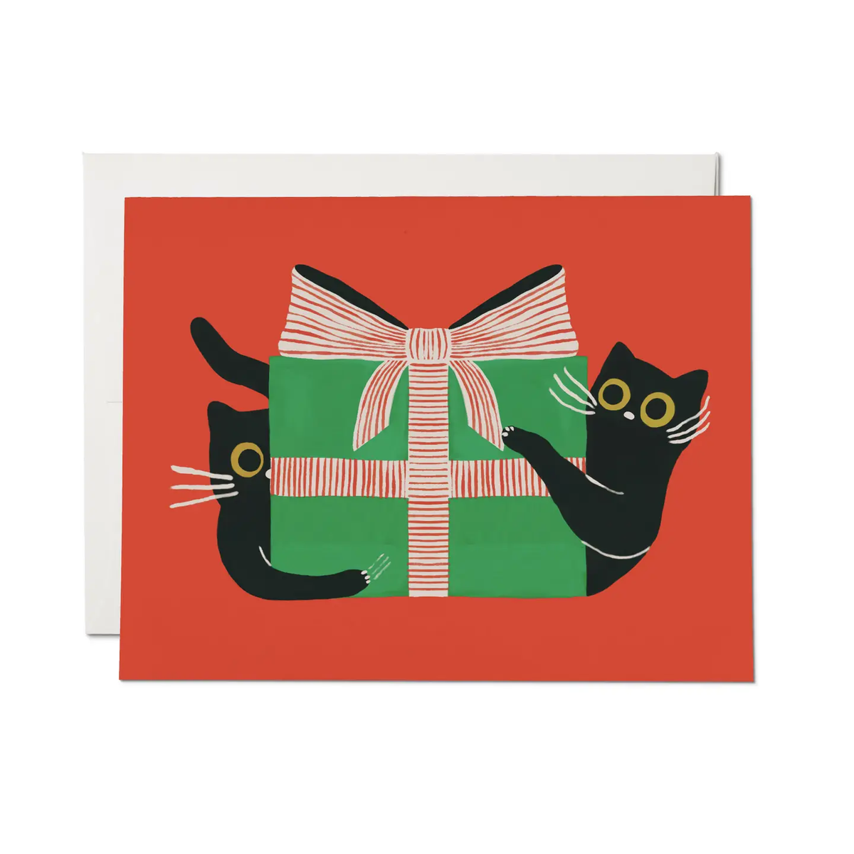 Holiday Black Cat Card