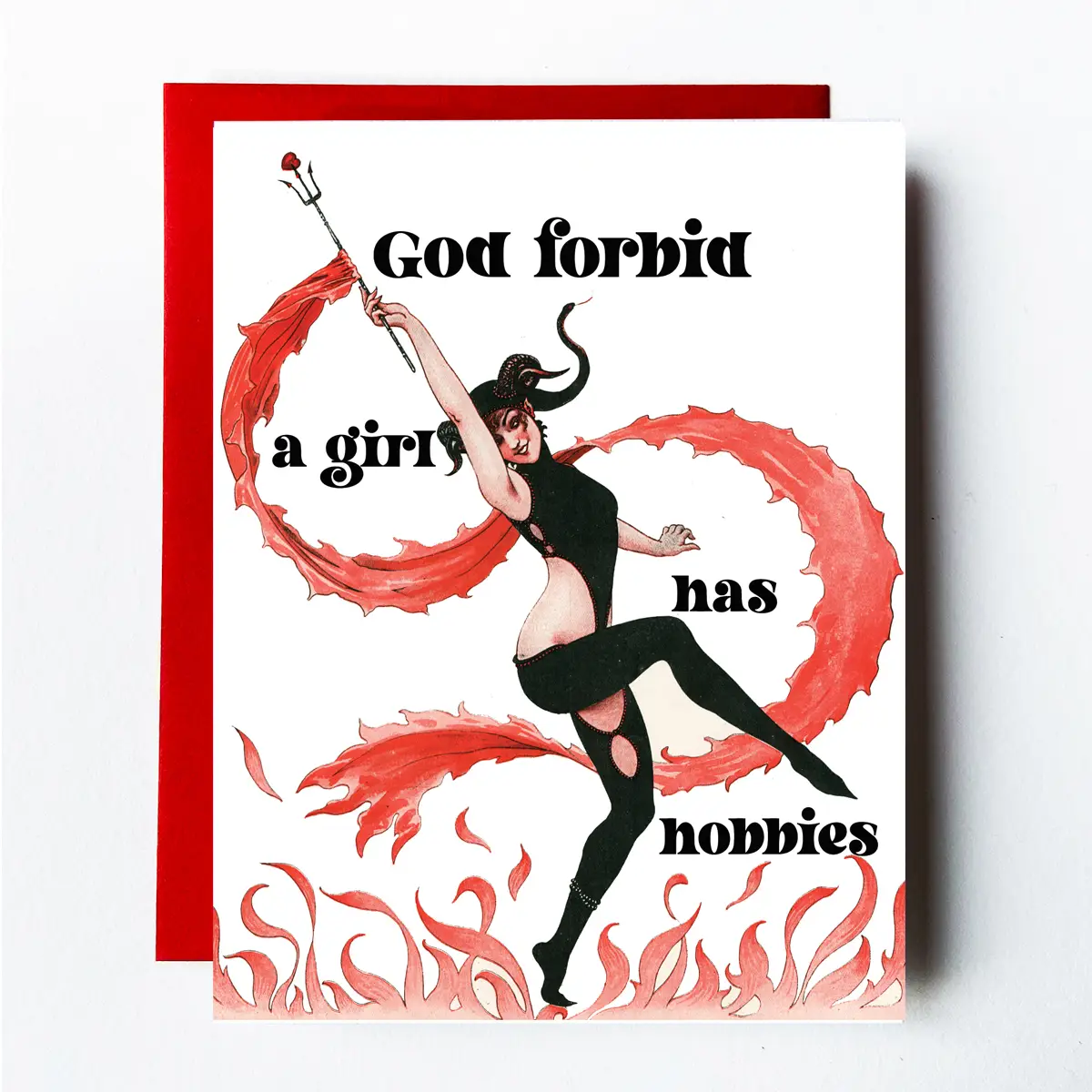 A Girl Has Hobbies Card
