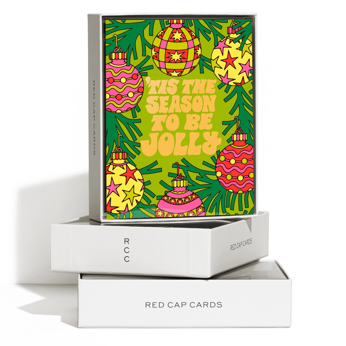 Bright Baubles (Foil) Card, Box Set of 8