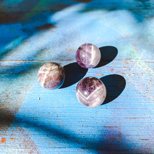 Chevron Amethyst Sphere