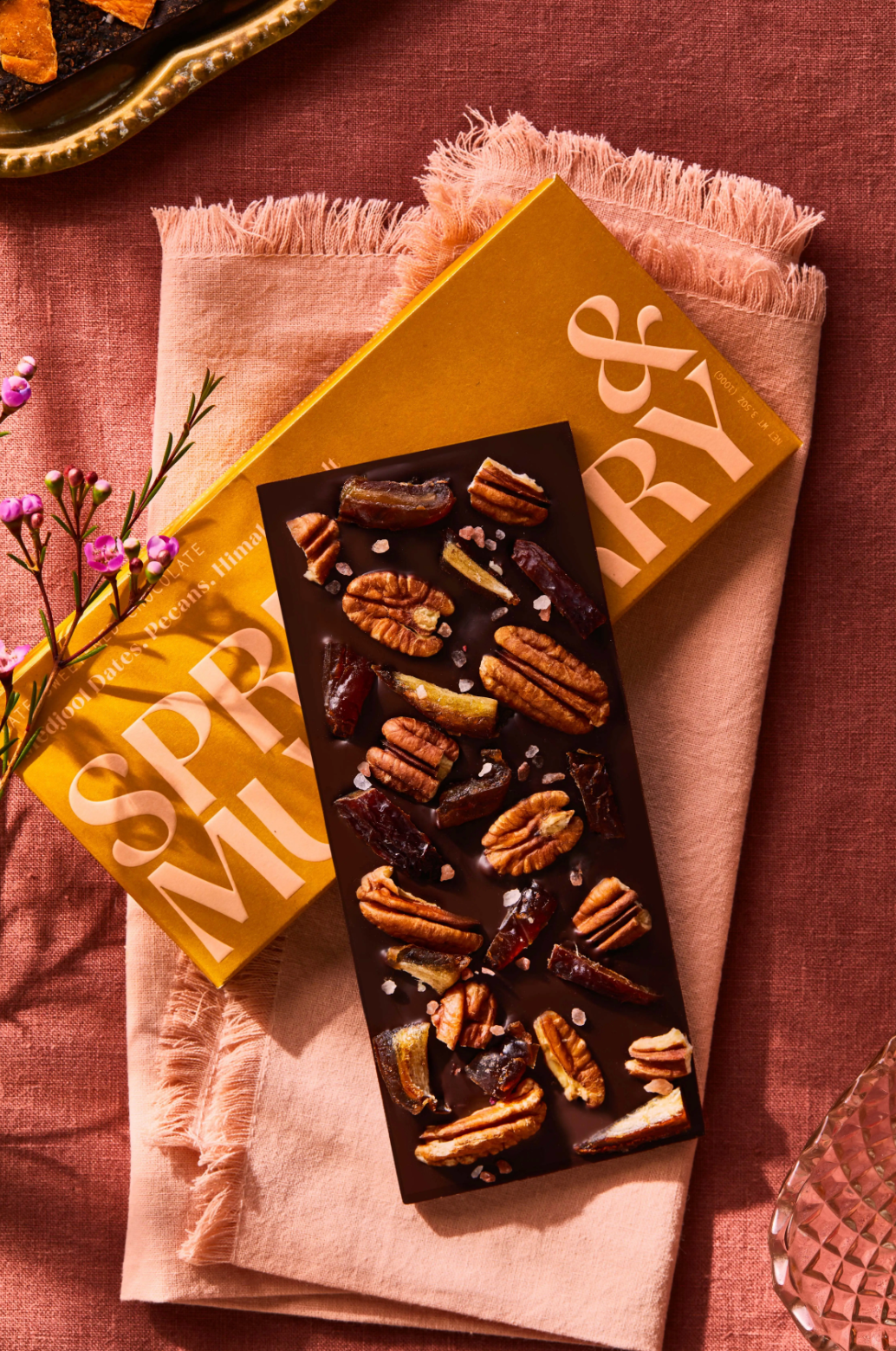 Medjool Dates, Pecans, Himalayan Salt Chocolate Bar