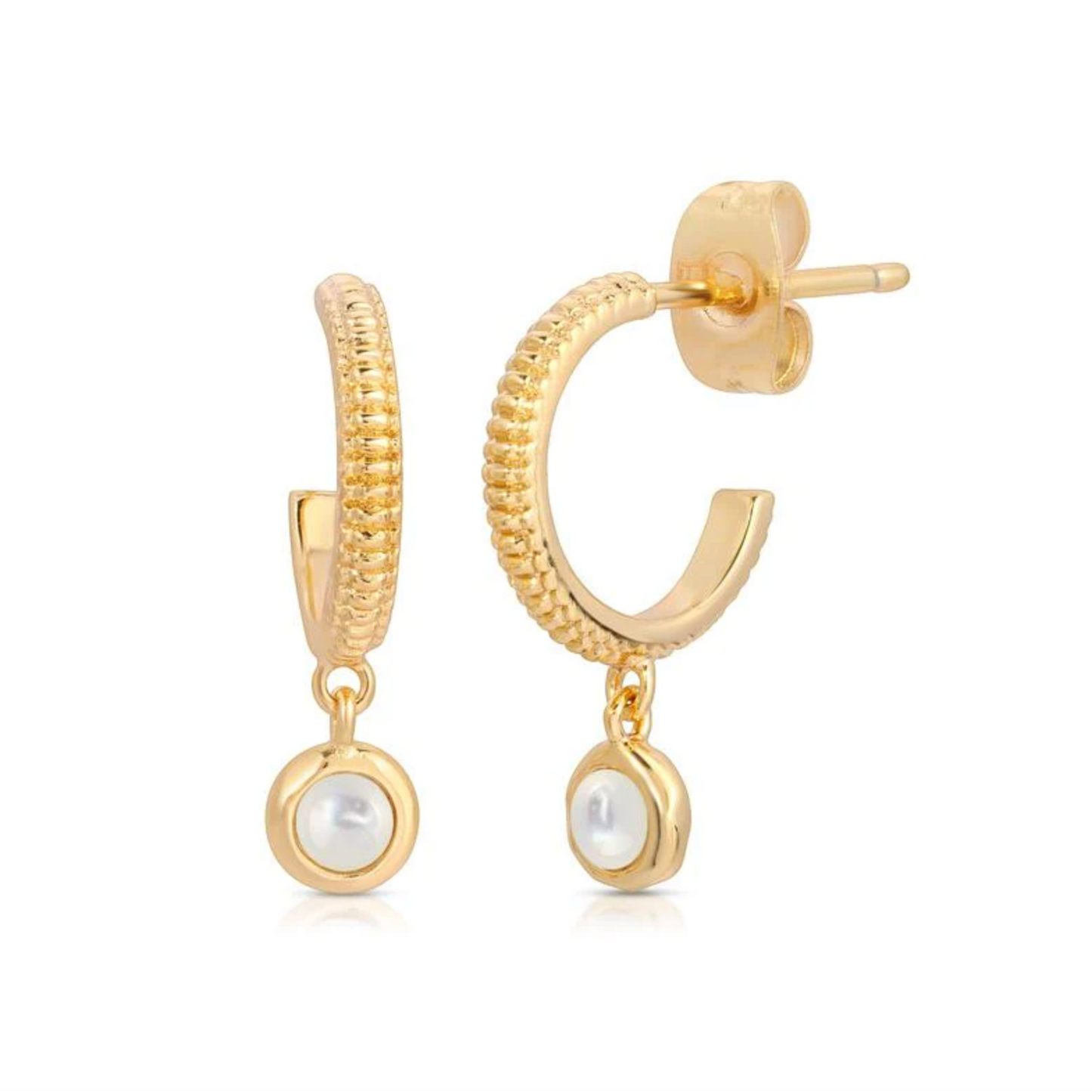 Eclectic Mother of Pearl Mini Hoops