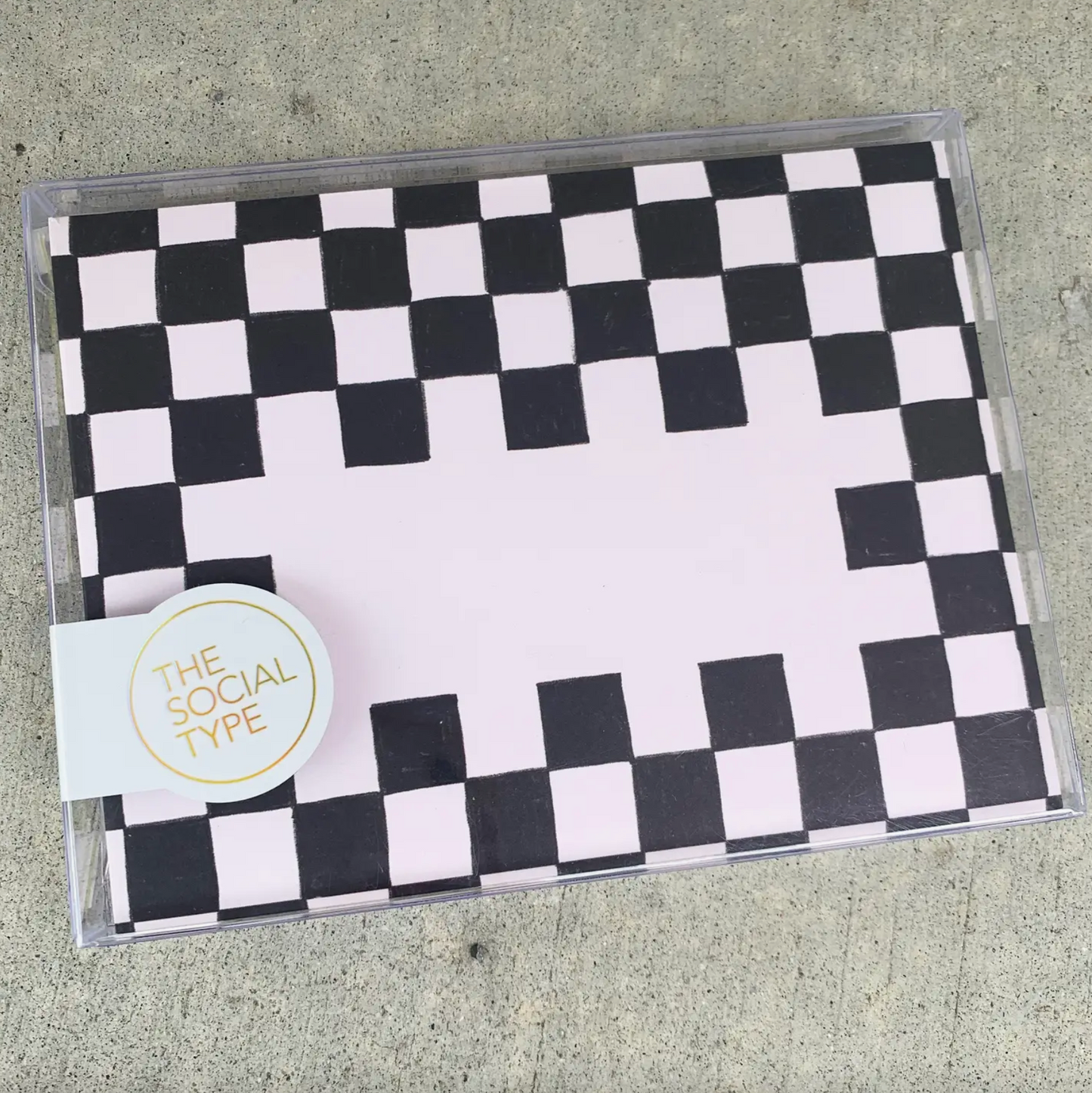 Checkered Pattern Flat Note Set