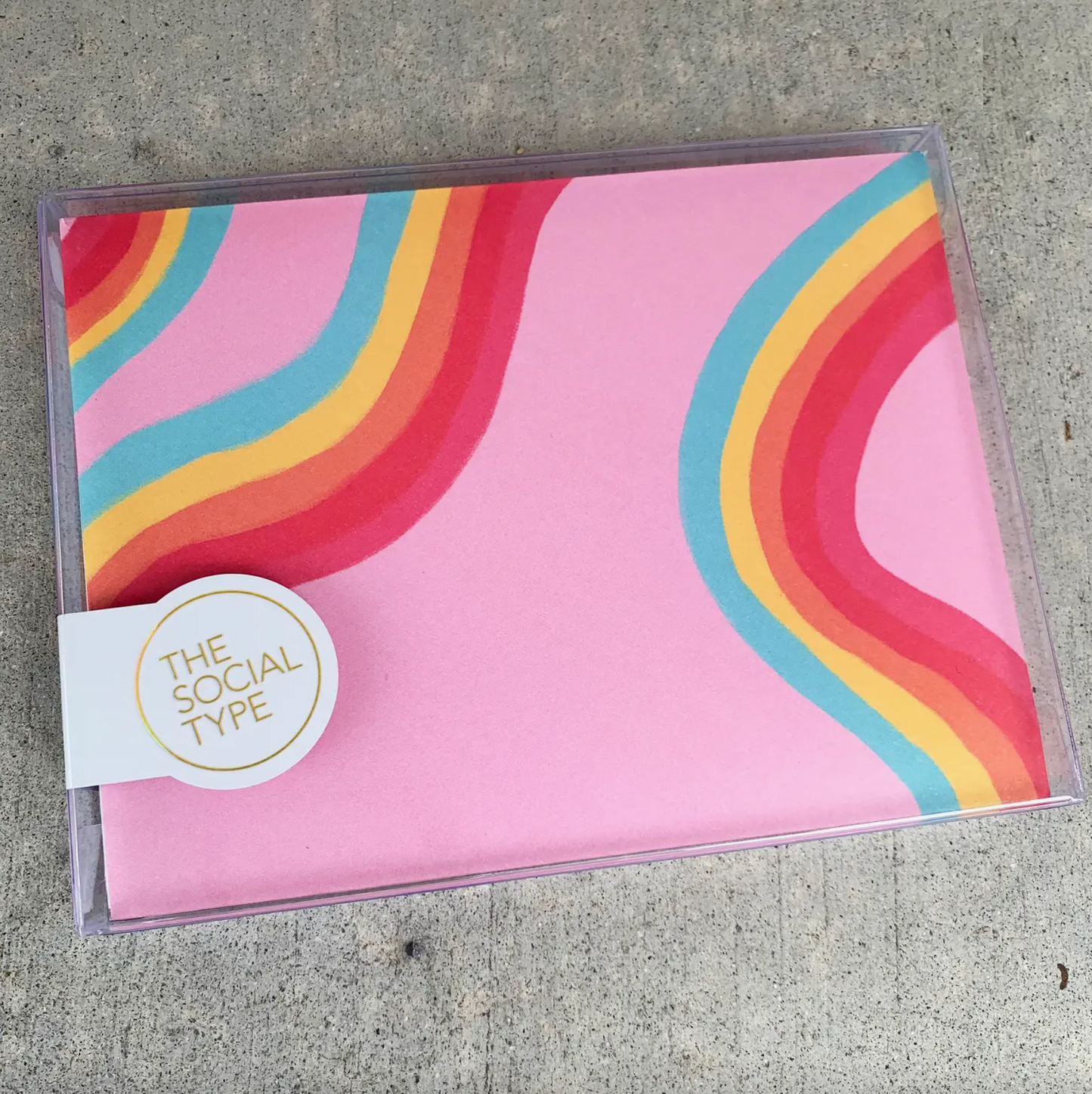 Rainbow Ribbon Envelope Note Set