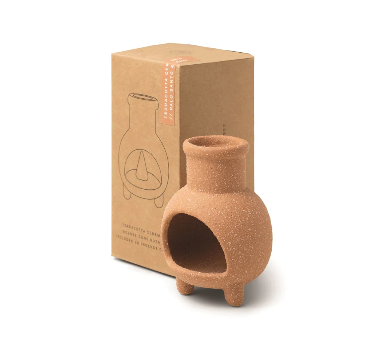 Chiminea Incense Cone Holder, Terracotta