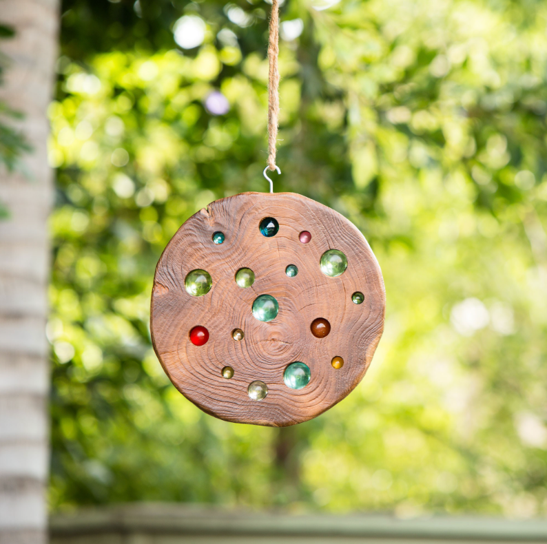 Teak Slab Sun Catcher
