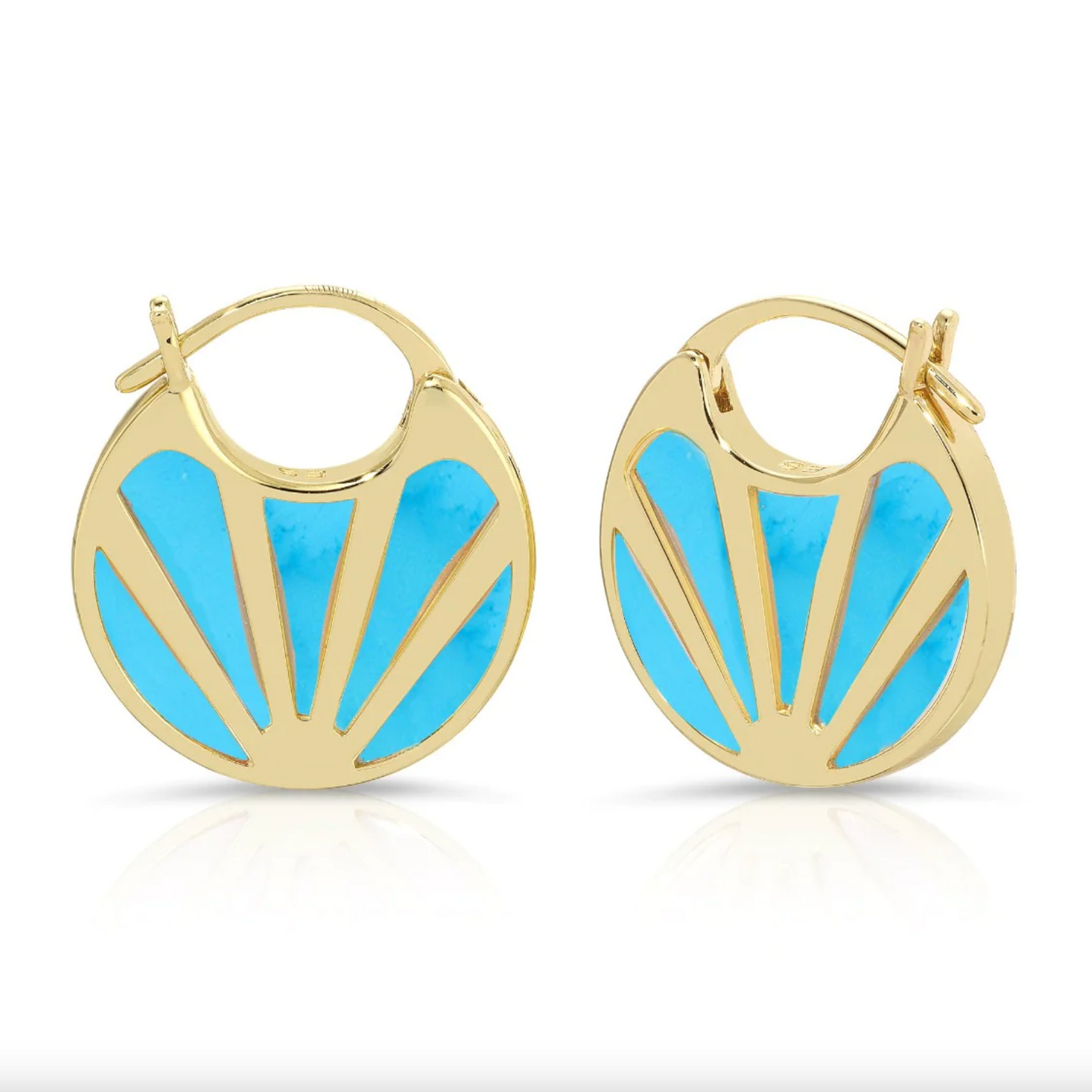 Turquoise Moonage Hoops